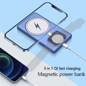 3IN1 magnetic wireless charging for watch AirPods Pro phone13 mobile power supply power bank charging station