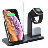 3 in 1 Wireless Charging Stand Station Fast Wireless Charger for watch/headphone/mobile phone