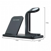 3 in 1 Wireless Charging Stand Station Fast Wireless Charger for watch/headphone/mobile phone
