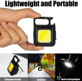 Multifunctional portable USB Mini key chain light High light COB work light Repair light emergency outdoor