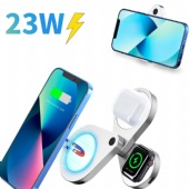Magnet Wireless Charger 3 in 1 for Apple 12/13iWatch 23W Quick charging station stand