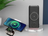 4 in 1 magnetic suction wireless charging bank