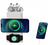 4 in 1 magnetic suction wireless charging bank